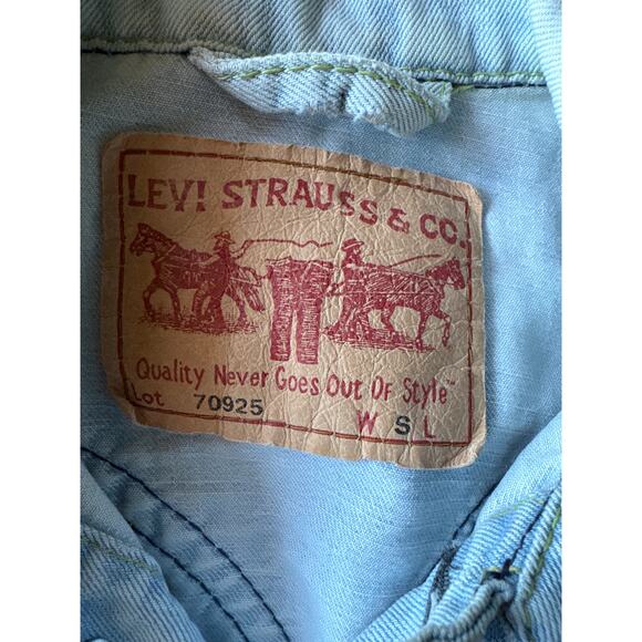 Levi’s S Light Wash Denim Fashion Jacket Medium Wash Touches Exaggerated Details - Picture 2 of 9